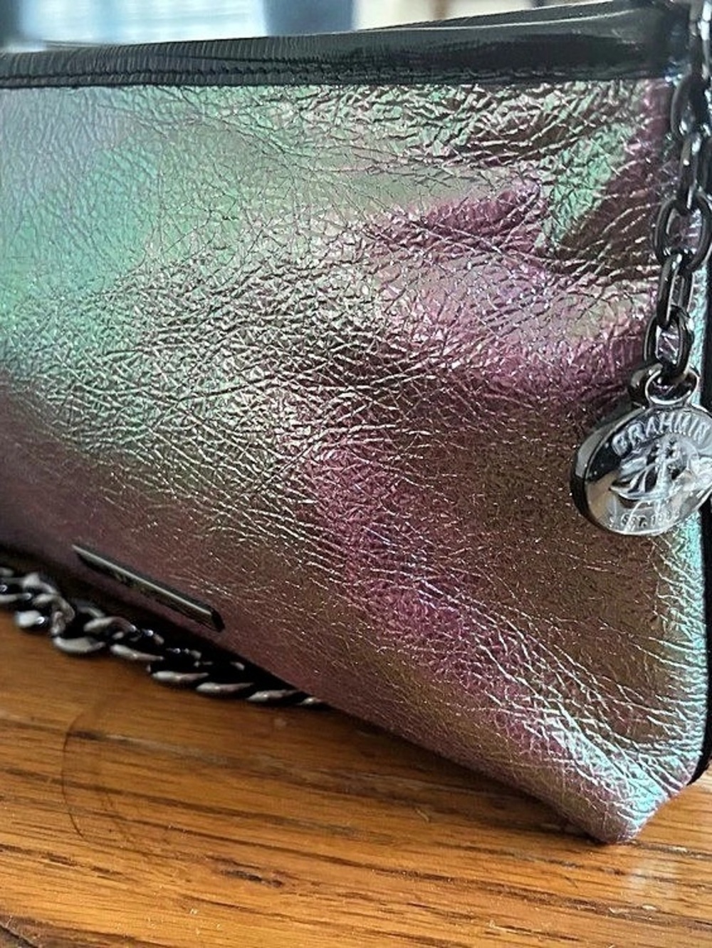 Brahmin Iridescent Chain Crossbody Bag